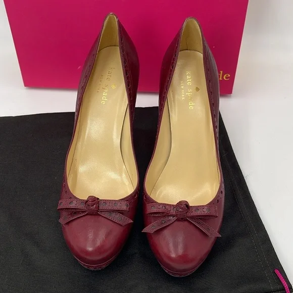 Kate Spade New York Lagoon Burgundy Leather Pumps
Women's Size 8 - Picture 3 of 9